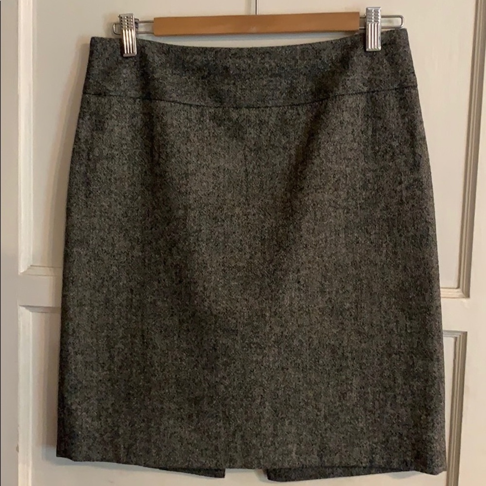 Black tan tweed mini skirt